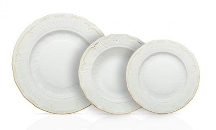 Σερβίτσιο Φαγητού Σετ 72τμχ Πορσελάνης Rococo Gold CRYSPO TRIO 90.020.78