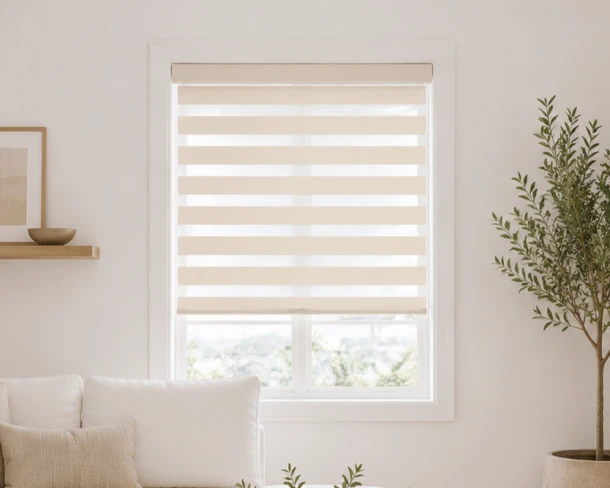 Double Ρόλερ Ρυθμιζόμενης Σκίασης Polyester 100x230εκ. Beige MRShome BG100230