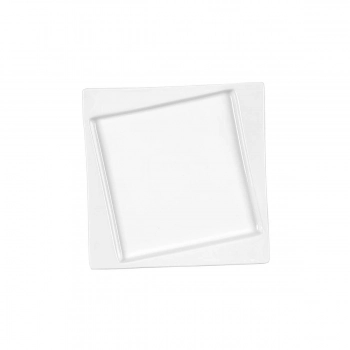 Πιάτο Φρούτου Τετράγωνο Πορσελάνης Λευκό Art Et Lumiere 20,5x20,5x2εκ. 06981