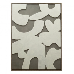 Πίνακας 3D Καμβάς Mdf-Ps Plastic Γκρι-Μπεζ ESPIEL 60x80εκ. FAL301