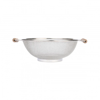 Σουρωτήρι Ζυμαρικών Ανοξείδωτο-Ξύλινες Λαβές 30x26x10εκ. Allure Estia 01-30650