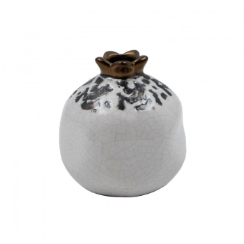 Διακοσμητικό Ρόδι Κεραμικό Λευκό 9,5εκ. Royal Art FEX0/07WT