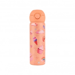 Θερμός Παιδικό Ανοξείδωτο Με Καλαμάκι Candy Sky 500ml-7,9x6,6x20,3εκ. Save The Aegean Estia 01-43650