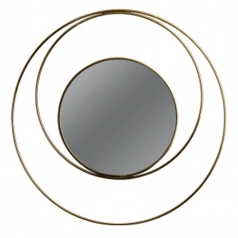 Καθρέπτης Τοίχου Μεταλλικός Χρυσός 80x2εκ. ESTHETI 811-40004