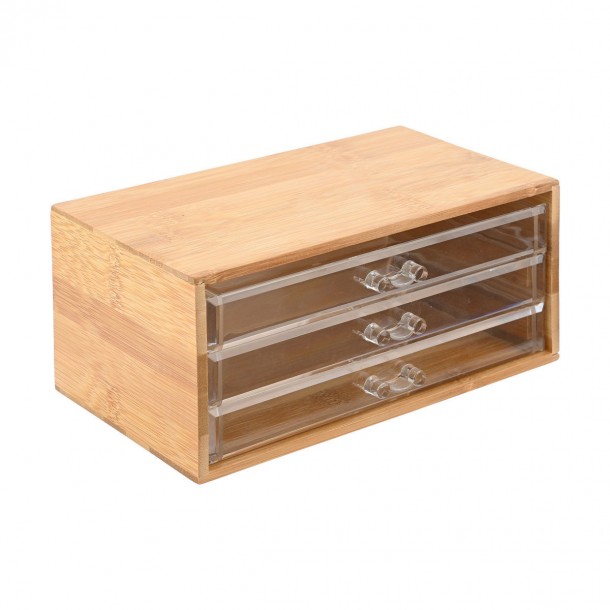 Μπιζουτιέρα Bamboo-Πλαστική 24,5x11x14εκ. Essentials Estia 02-17699