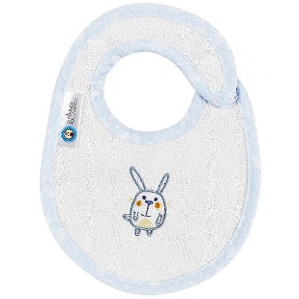 Σαλιάρα Polycotton Μικρή Elephant Σιέλ 19122