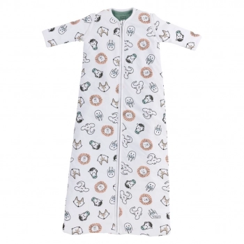 Υπνόσακος 4 Εποχών Βαμβακερός Με Αποσπώμενα Μανίκια 0.5Tog & 2.5Tog 6-36 Μηνών Baby Animal Multicolour Meyco MEY-509056