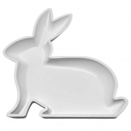 Δίσκος Ξύλινος Λαγός Λευκός 29,5x3x25εκ. Bunny's 73-2150