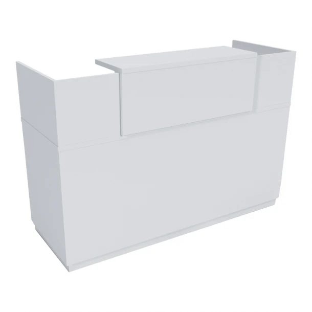 Γραφείο reception Lotus pakoworld σε λευκή απόχρωση  180x70x110εκ