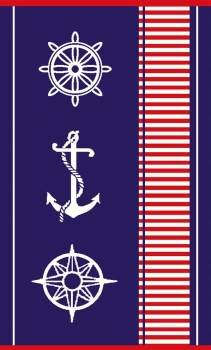 Πετσέτα Θαλάσσης 2 Όψεων Βαμβακερή Βελουτέ 87x165εκ. Ζακάρ 232 DimCol