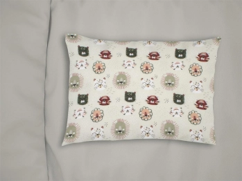 Μαξιλαροθήκη Bebe Βαμβακερή 35x45εκ. Big Cats 27 Light Olive DimCol