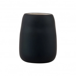 Ποτηροθήκη Κεραμική Fjord Soft Black 8,5x8,5x12,2εκ. Estia 02-37345