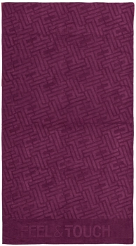 Πετσέτα Θαλάσσης Polyester-Poliammide 90x170εκ. Feel & Touch Icon Aubergine