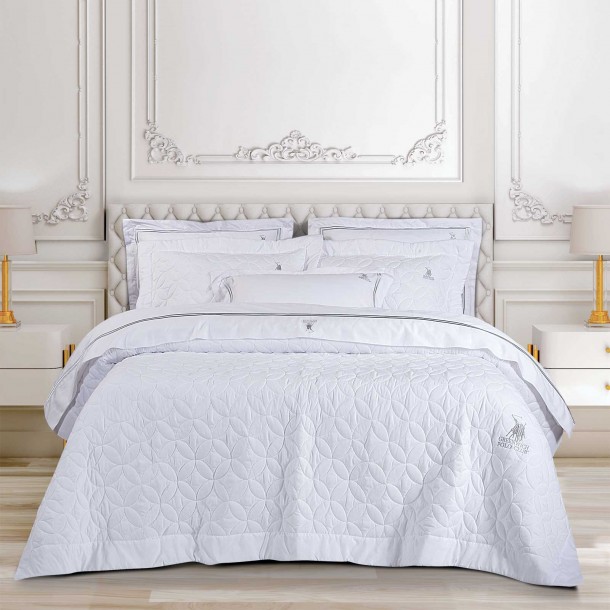 Κουβερλί Microfiber King 240x250εκ. Classic 2357 Λευκό Greenwich Polo Club