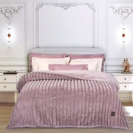 Κουβέρτα Faux Fur-Flannel Υπέρδιπλο 220x240εκ. Premium 3478 Nude Greenwich Polo Club
