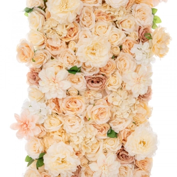 Ρολό Πάνελ Τοίχου Με Μπεζ-Λευκά Λουλούδια & Υφασμάτινη Πλάτη 50x250εκ. iliadis 92683