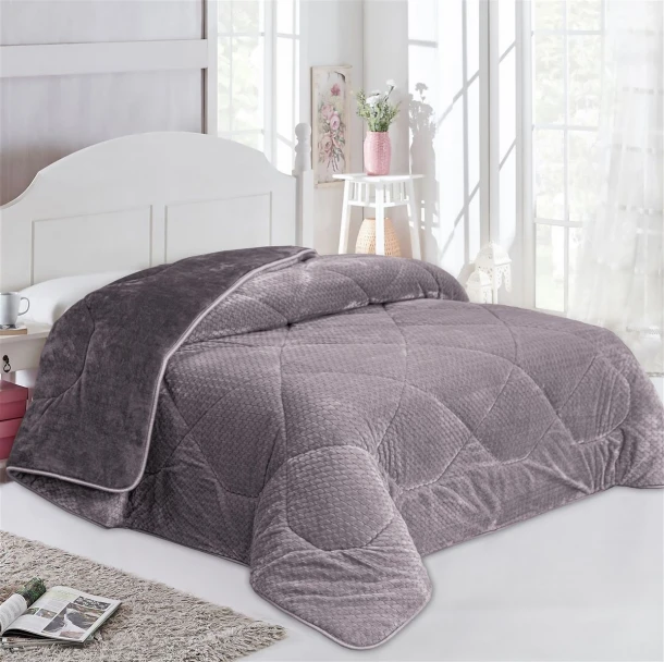 Κουβερτοπάπλωμα Jacquard Waves-Fleece Μονό 160x220εκ. 1960 Grey DimCol