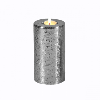 Κηροπήγιο Μεταλλικό Ασημί Art Et Lumiere 8x16εκ. 29634