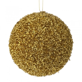 Χριστουγεννιάτικη Μπάλα Polyfoam Χρυσή Glitter 12εκ. iliadis 83517