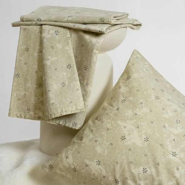 Σετ Σεντόνι Με 2 Μαξιλαροθήκες Polycotton King Με Λάστιχο 180x200+32εκ. Demi Beige Melinen 20006400