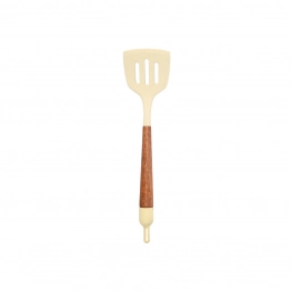 Σπάτουλα Τρυπητή Ξύλινη-Σιλικόνης Ivory 7,5x4x34εκ. Allure Estia 01-37185