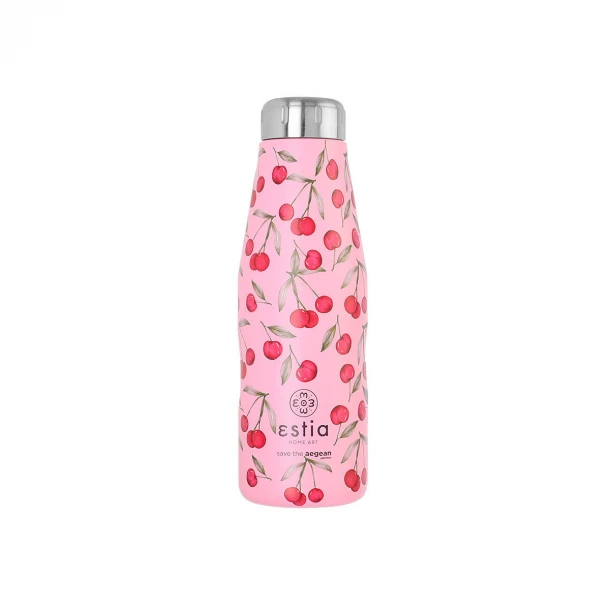 Θερμός-Μπουκάλι Ανοξείδωτο Cherry Rose The Aegean Estia 500ml-7x22,3εκ. 01-16647