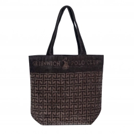 Τσάντα Θαλάσσης Βαμβακερή 55x40εκ. Essential 4004 Καφέ Greenwich Polo Club