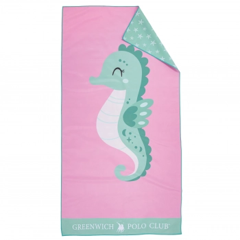 Πετσέτα Θαλάσσης Microfiber 70x140εκ. Junior 4176 Pink-Mint Greenwich Polo Club