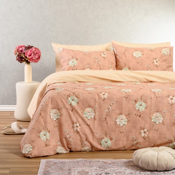 Σετ Σεντόνια Polycotton Διπλά Με Λάστιχο 150x200+32εκ. Gianna Rose Casual Line Melinen 20005294