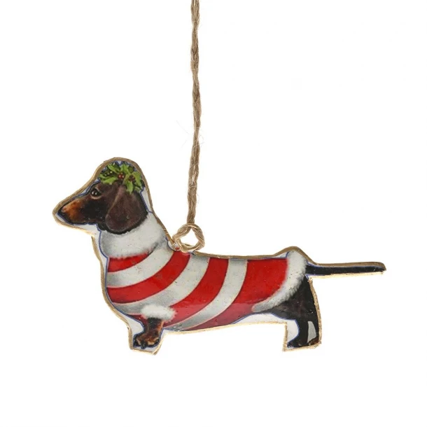 Χριστουγεννιάτικο Σκυλάκι Κρεμαστό Μεταλλικό 12x7εκ. iliadis 79116