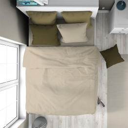Παπλωματοθήκη Βαμβακερή Μονή 160x240εκ. Solid 502 Beige DimCol