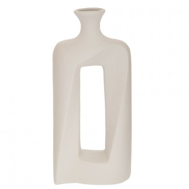 Βάζο Κεραμικό Λευκό 15x7x31εκ. iliadis 91525