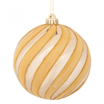 Χριστουγεννιάτικη Μπάλα Πλαστική Γυαλιστερή Σαμπανί 12εκ. iliadis 90977