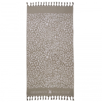 Πετσέτα Θαλάσσης-Παρεό Βαμβακερή 90x170εκ. Essential 3791 Γκρι Greenwich Polo Club