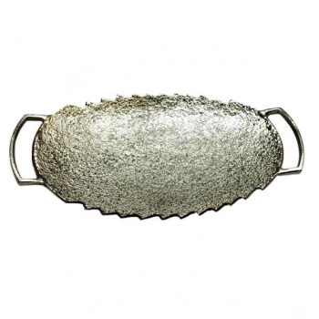 Δίσκος Μεταλλικός Ασημί 45x25x4εκ. ESTHETI 819-00459