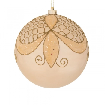 Χριστουγεννιάτικη Μπάλα Πλαστική Περλέ Σαμπανί 15εκ. iliadis 90956