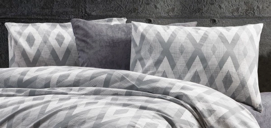 Μαξιλαροθήκη Φάκελος Polycotton 50x70εκ. Ευδοξία 480 Grey DimCol