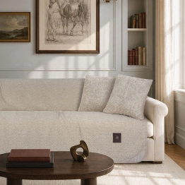 Ριχτάρι Chenille-Fleece Τριθέσιος 170x300εκ. Premium 3994 Beige Greenwich Polo Club