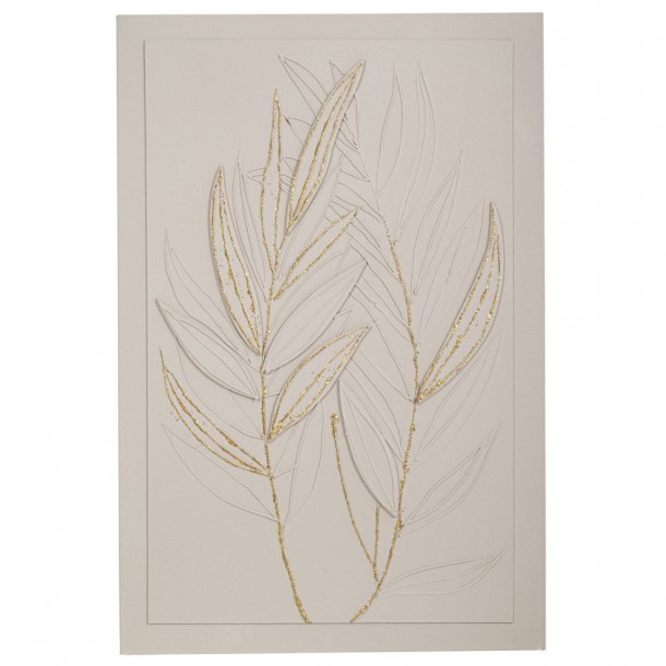 Πίνακας Ανάγλυφος Leaves Κρεμ 80x120εκ. iliadis 91882