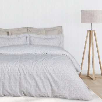 Σετ Σεντόνια Βαμβακερά King 260x280εκ. Happy 9678 Taupe-Λευκό Das Home