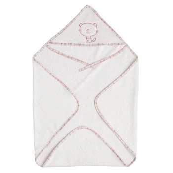 Κάπα Βαμβακερή 75x75εκ. Cat Pink 40281