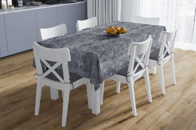 Σετ Τραπεζομάντηλο Με Runner Αλέκιαστο Polycotton Panama Shadow Dark Grey DimCol