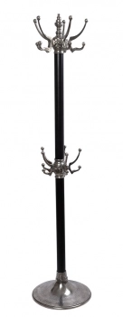 Καλόγερος 20Θέσεων Αλουμινίου Ασημί-Μαύρο ESPIEL 40x40x180εκ. FLA328