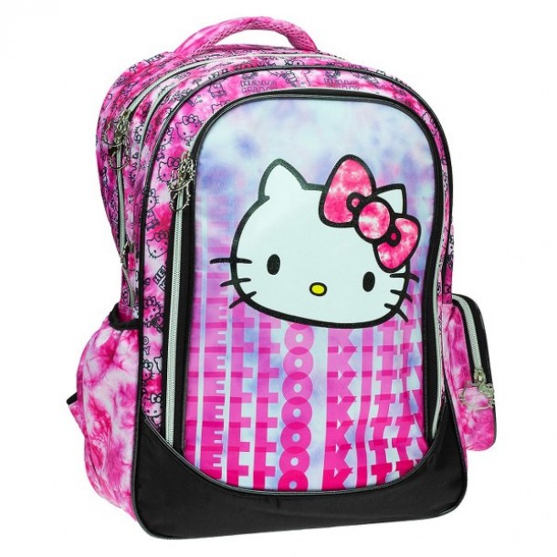 Τσάντα Δημοτικού Ανατομική Hello Kitty Tie Dye 35x20x46εκ. Gim 50-3048