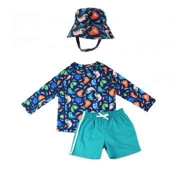 Σετ Μαγιό Με Bucket Καπέλο Και Μπλούζα UV 3 Ετών Walrus Zoocchini ZOO16018