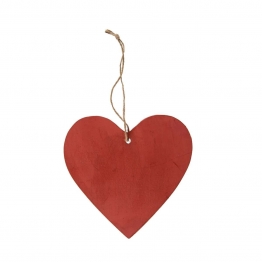 Διακοσμητική Καρδιά Κρεμαστή Ξύλινη Κόκκινη Art Et Lumiere 16x12εκ. 04711