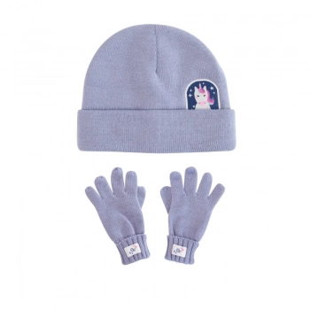 Σετ Σκουφάκι Με Γαντάκια Πλεκτά 4-6 Ετών Unicorn FlapjackKids FJKKS968L