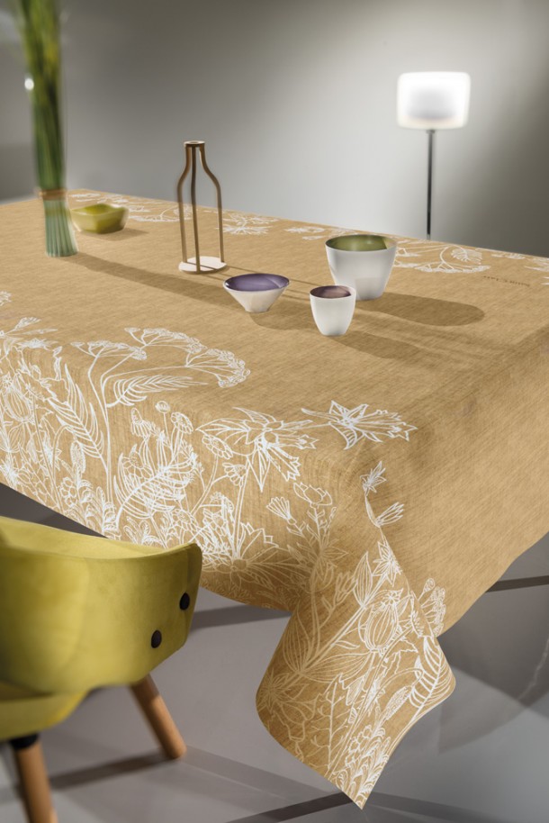Τραπεζομάντηλο Αλέκιαστο Polyester 1028 Curry 145x220εκ. Saint Clair