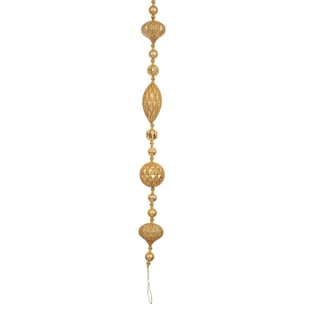 Χριστουγεννιάτικη Γιρλάντα Με Στολίδια Πλαστικά Χρυσά Σταγόνες 270εκ. iliadis 91001