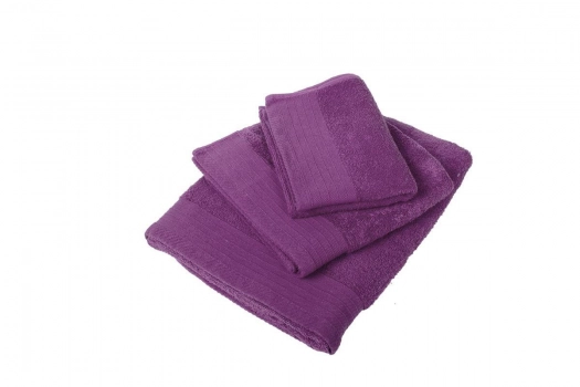 Πετσέτα Βαμβακερή Πενιέ Μεμονωμένη Προσώπου 50x100εκ. Σκούρο Μωβ DimCol